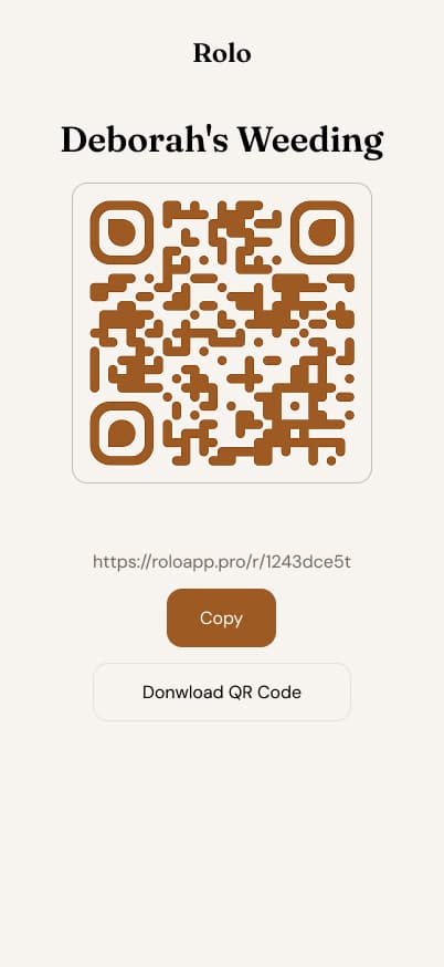 QR code do evento para convidados entrarem pelo celular
